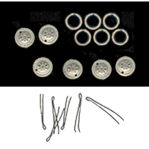 BLD110 Sheraton Drawer Pull for Dollhouse Miniatures - Silver - 6 Piece