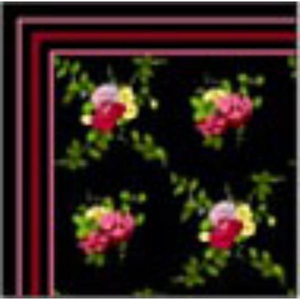 BPRG106 8 x 10.7 in. Needlepoint Rug for Dollhouse Miniature, Black