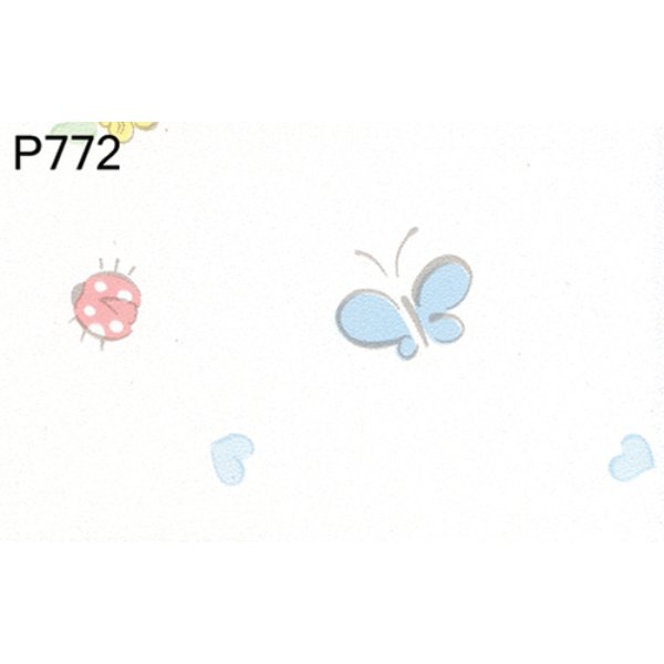 BH772 Prepasted Wallpaper for Dollhouse Miniature - Bugs N Buds - 3 Piece