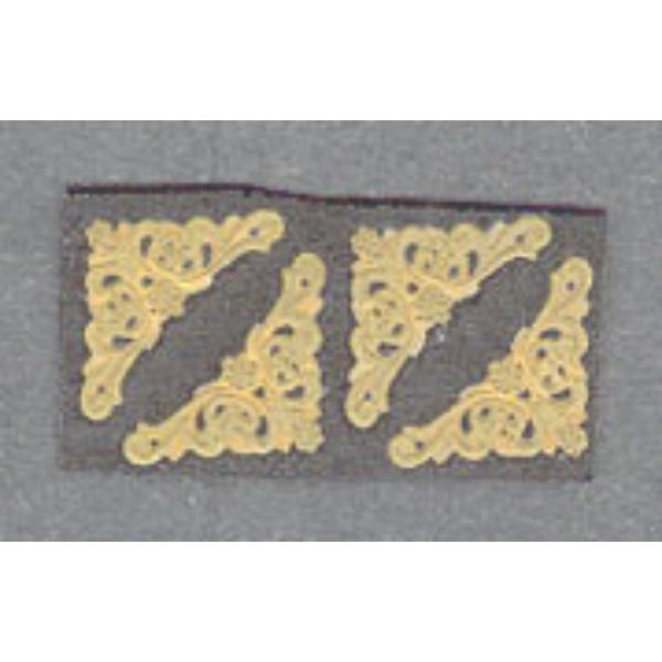 BLD145 Floral Clock Spandrel Set for Dollhouse Miniature - 4 Piece