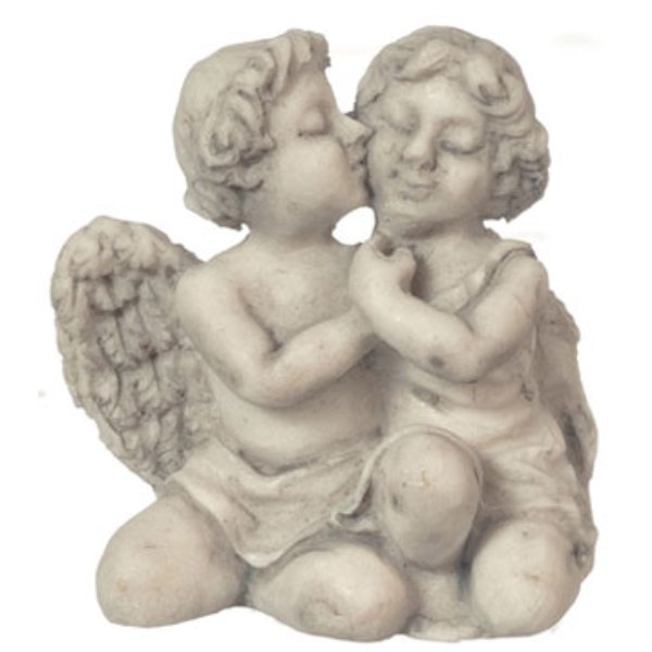 FCA4525GY Two Cherubs for Dollhouse Miniature - Gray