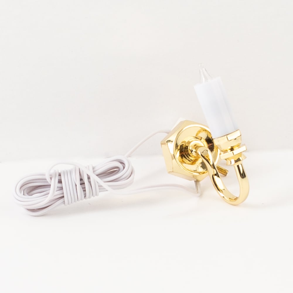 CK4005 Single Candle Wall Sconce for Dollhouse Miniature