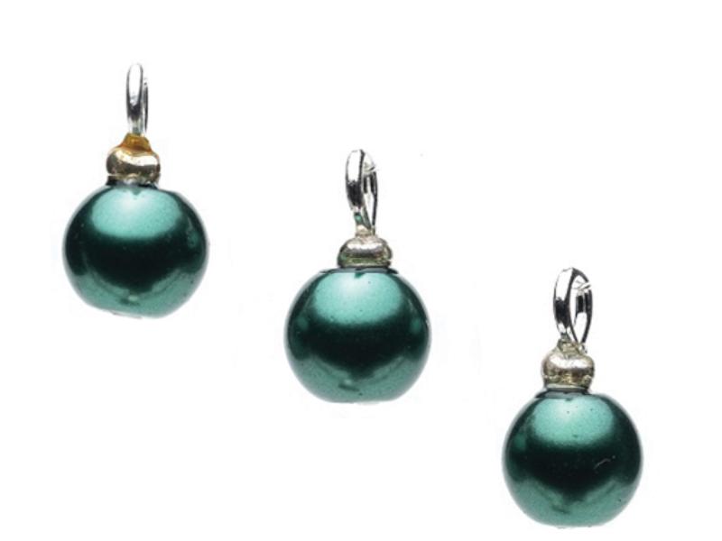 CLD208 Green Pearl Ornaments for Dollhouse Miniature - 3 Piece