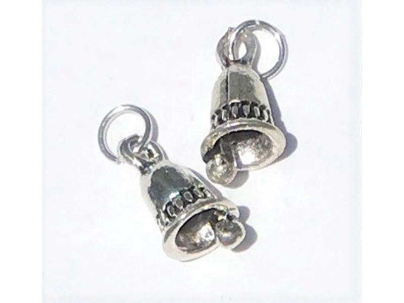 CLD2113 Silver Bell Ornaments for Dollhouse Miniature - 2 Piece