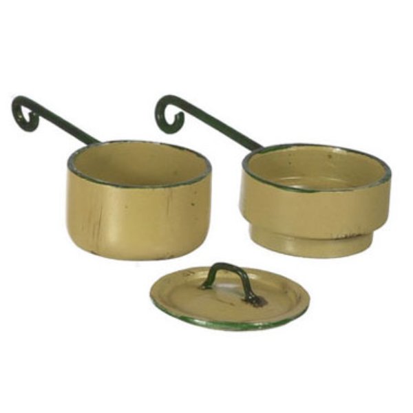 FCAN1362GD Medium Double Boiler for Dollhouse Miniature - Gold
