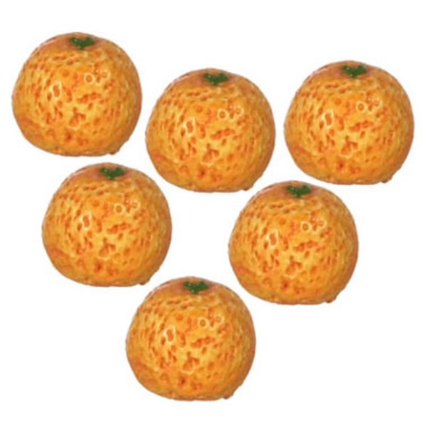 FCA2490 Orange Fruit for Dollhouse Miniature - 6 Piece