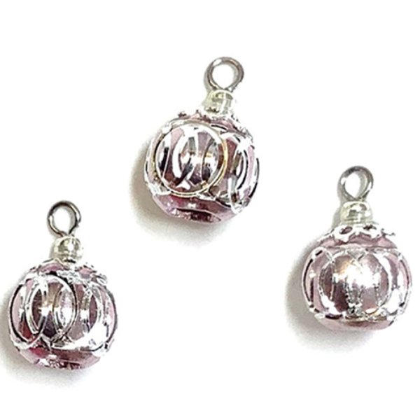 CLD237 Barely Rose Rings Ornament for Dollhouse Miniature - Pack of 3