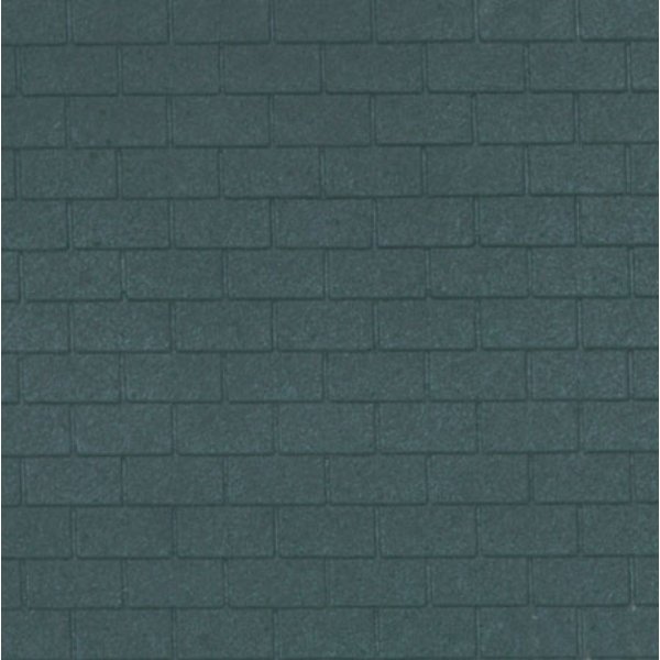 MBMF112 14 x 24 in. MF Shingle Green 1-12 Pattern Sheet for Dollhouse Miniature