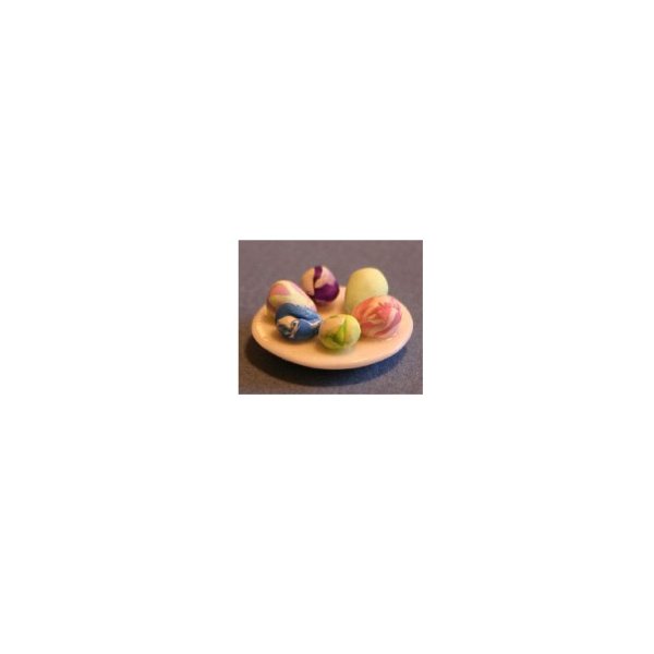 RND50 Easter Egg Plate for Dollhouse Miniatures