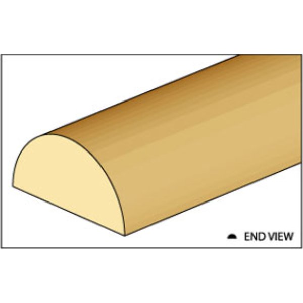 NE495 0.15 in. Half Round Wood for Dollhouse Miniature