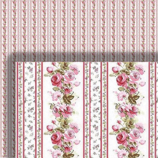 WM24589 0.5 in. Floral Wallpaper for Dollhouse Miniatures