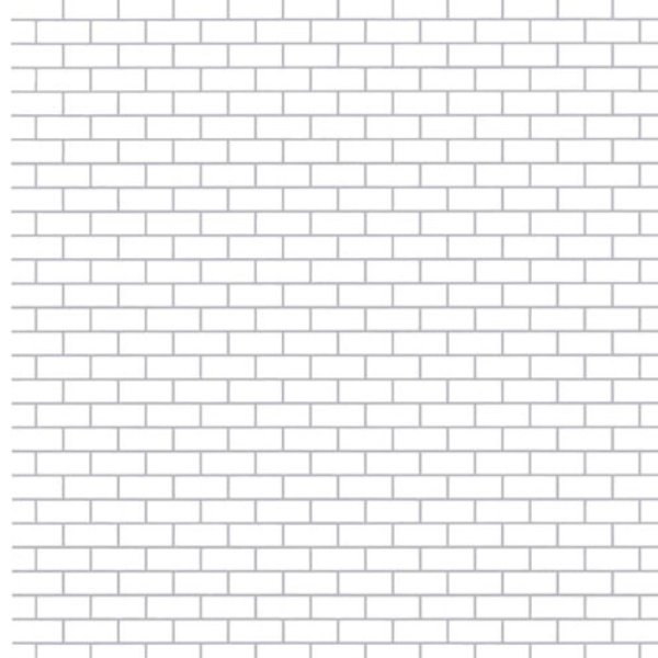WM24978S Small Subway Tile for Dollhouse Miniatures - White