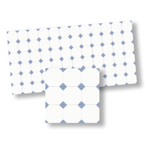 WM34131 Mosaic Tile for Dollhouse Miniature - Blue Rhombus