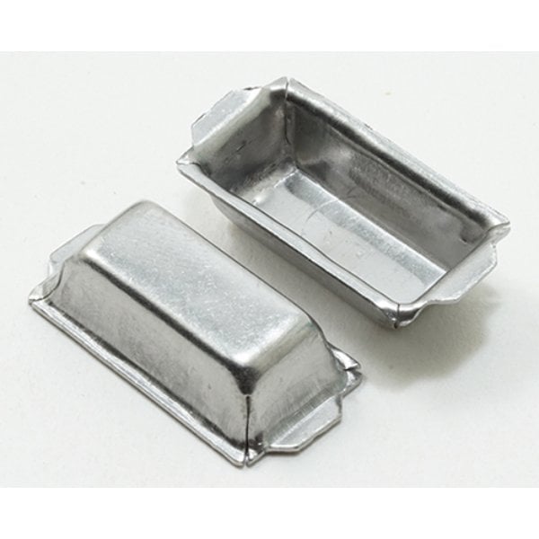 IM65592 Aluminum Bread Pans for Dollhouse Miniature - 2 Piece