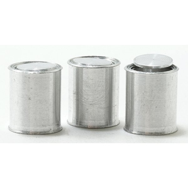 IM65642 Unlabeled Paint Can & Lid for Dollhouse Miniature - 3 Piece