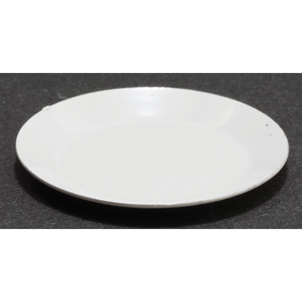 IM65675 White Enamel Plate for Dollhouse Miniature