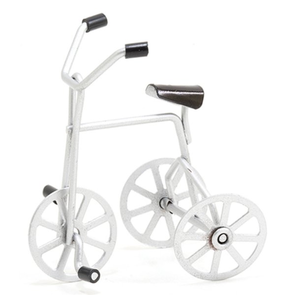 IM65706 Silver Tricycle for Dollhouse Miniature