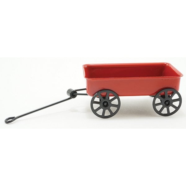 IM66265 Large Red Wagon for Dollhouse Miniature