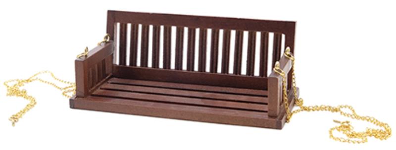 CLA74081 Porch Swing for Dollhouse Miniature, Walnut