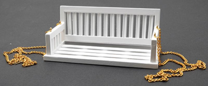 CLA74083 Porch Swing for Dollhouse Miniature, White