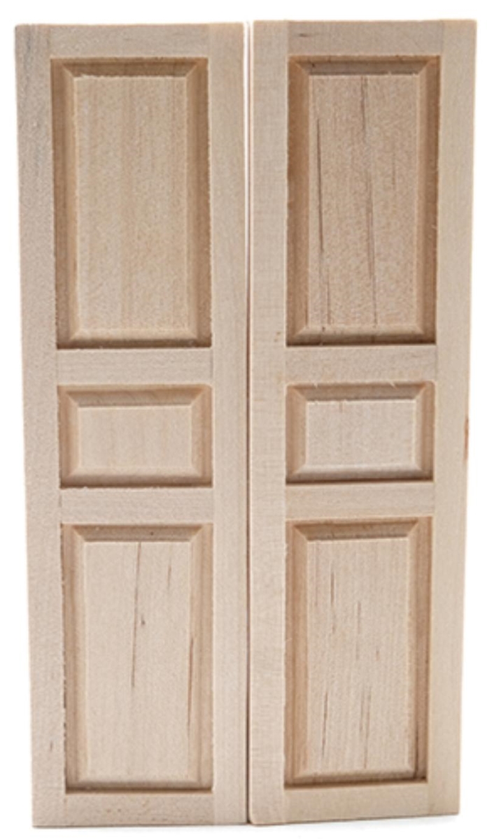 CLA75022 3-Panel Shutter for Dollhouse Miniature, Pack of 2