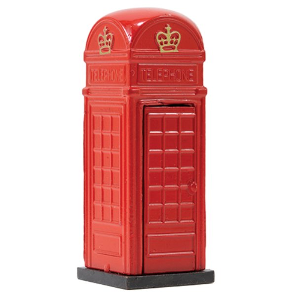 DDL0170 Telephone Booth Pencil Sharpener for Dollhouse Miniature - Red