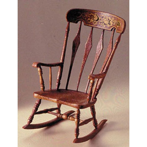 CB2403 M-530 Arrowback Rocker Mini Kit for Dollhouse Miniature - Brown