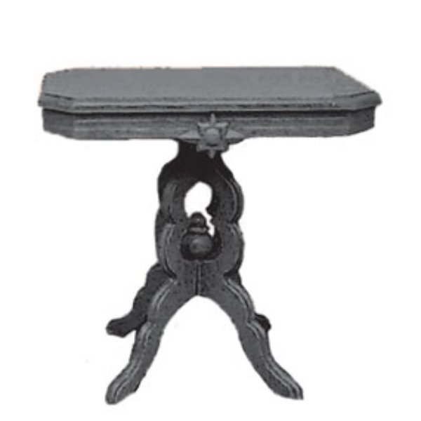 CB2714BK Victorian Table Kit for Dollhouse Miniature - Black
