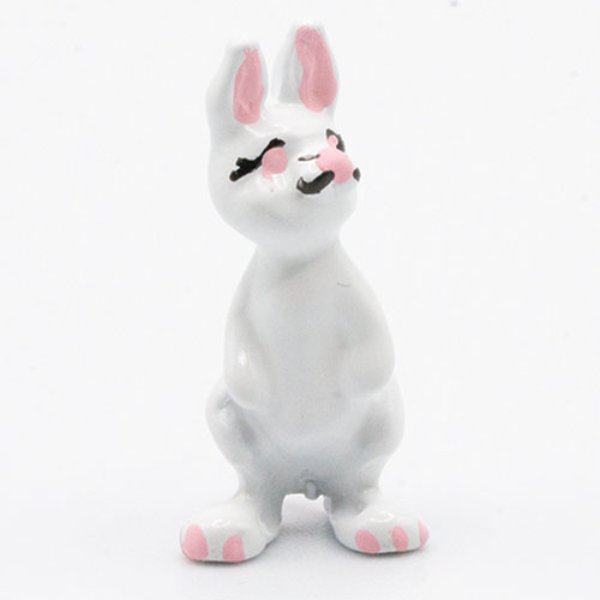 MUL1699B Hand Painted White Bunny for Dollhouse Miniature