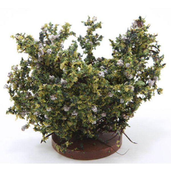 CARBLW Rose Bush for Dollhouse Miniature - White - Large