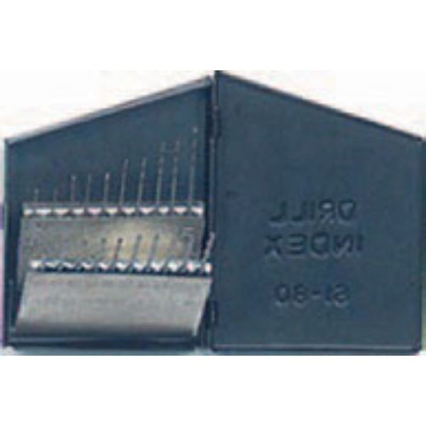 EXL55511 No.61-80 Drill Set in Flat Metal Case, 20 Piece