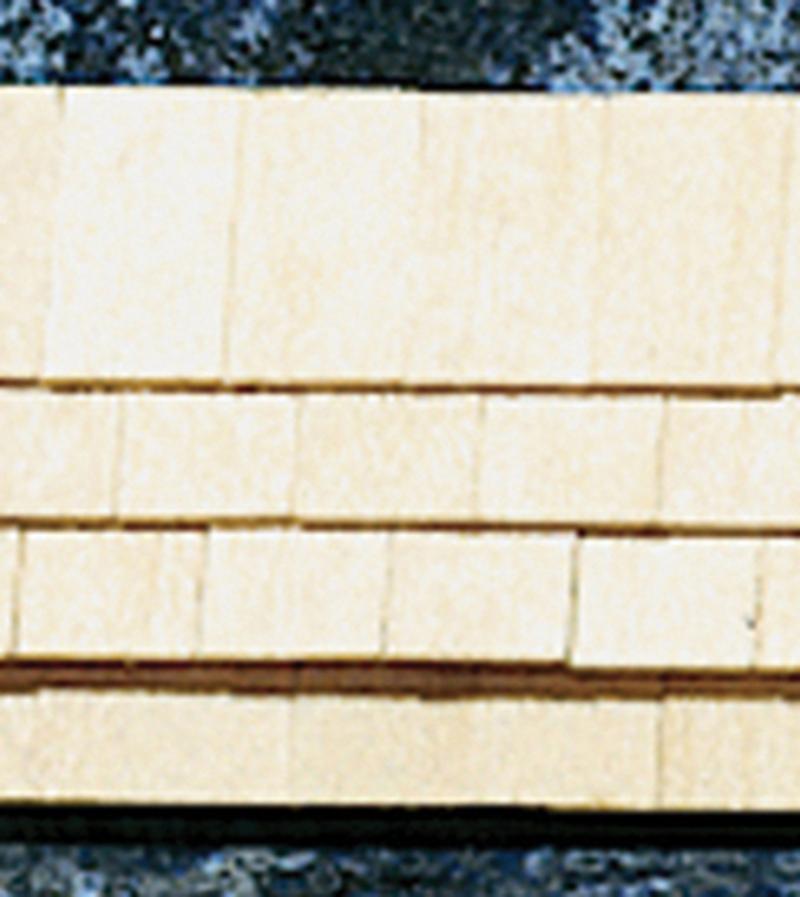 HWH7004 1-2 Scale - Square Butt Shingles for Dollhouse Miniature, 400 Piece, 76 in. Square