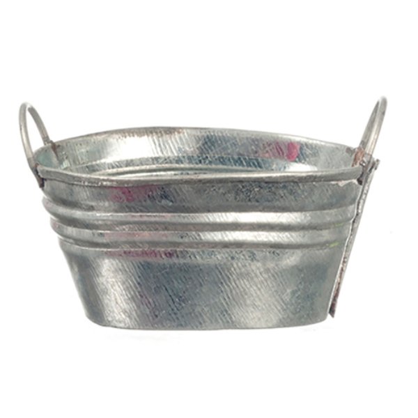 AZG8112 Tin Wash Bucket for Dollhouse Miniature