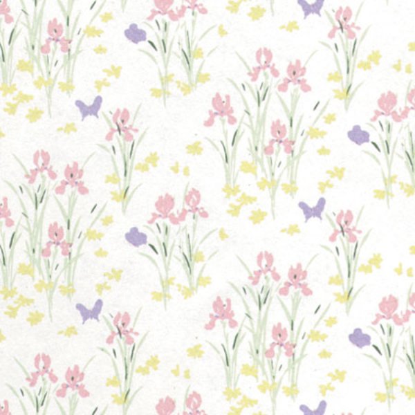 MG114D24 Mini Iris Wallpaper for Dollhouse Miniature - Pink - 3 Piece