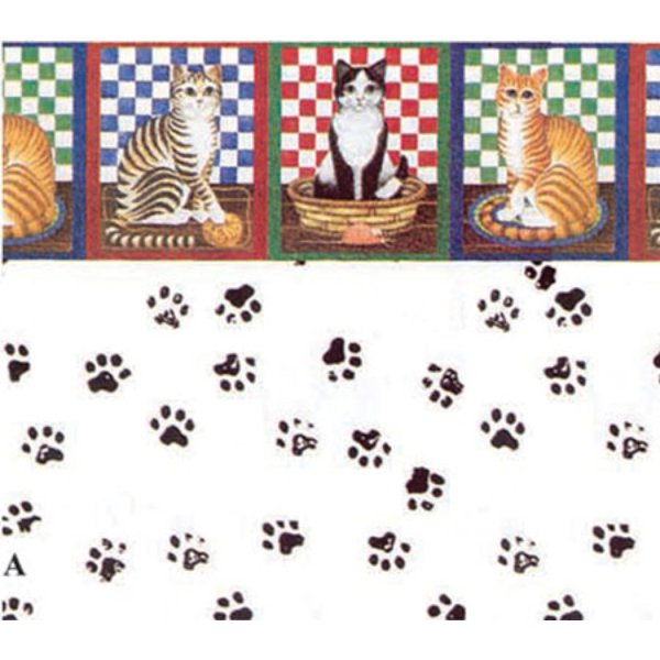 MG209D2 Wallpaper for Dollhouse Miniature - Cats Meow - 3 Piece
