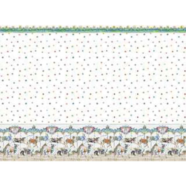 MG224D2 Carousel Wallpaper for Dollhouse Miniature - Multi Color - 3 Piece