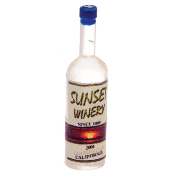 FR33010 0.5 in. Scale Sunset White Wine Bottle for Dollhouse Miniature