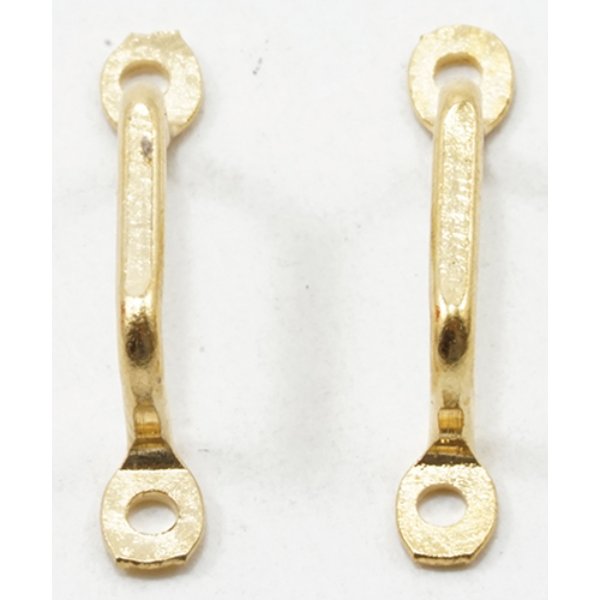 CLA05546 Brass Window Handle Pulls for Dollhouse Miniature - Pack of 6
