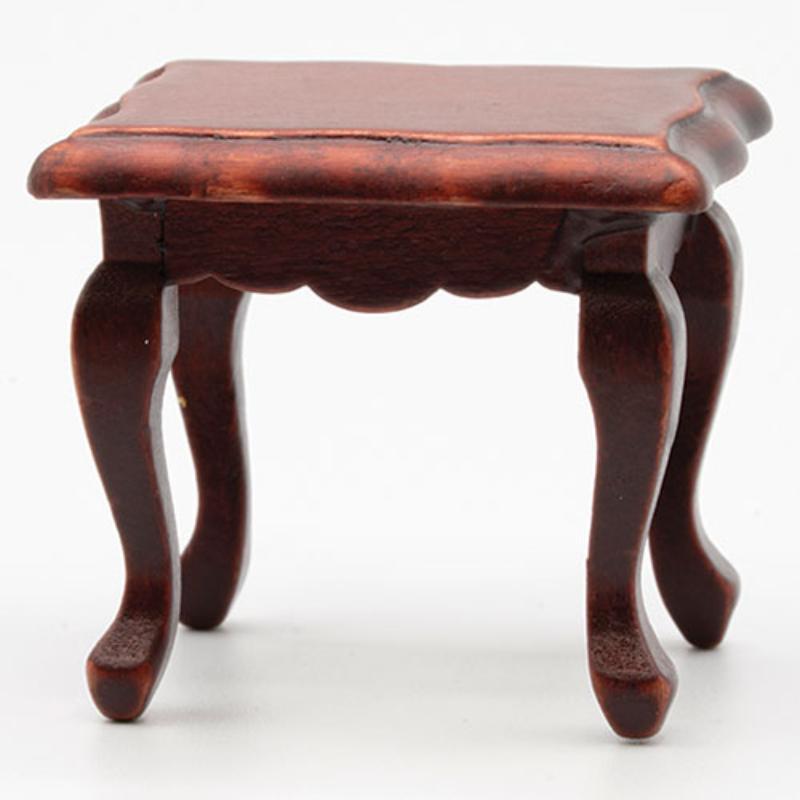 CLA10768 Side Table for Dollhouse Miniature, Mahogany