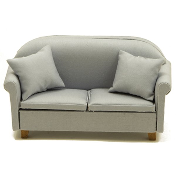 CLA10951   Design Sofa with Pillows for Dollhouse Miniature - Gray