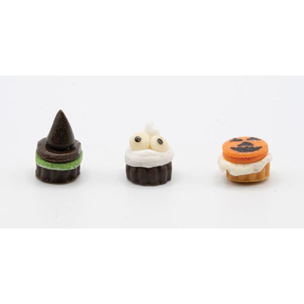 IM65028 Halloween Cupcakes for Dollhouse Miniature - 3 Piece
