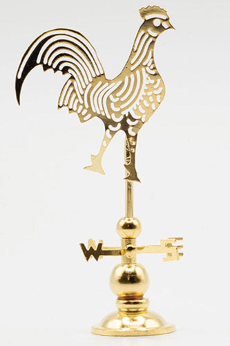 IM65032 Rooster Weathervane for Dollhouse Miniature
