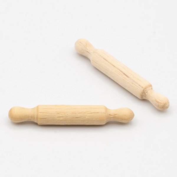 IM65034 Wooden Rolling Pins for Dollhouse Miniature - 2 Piece