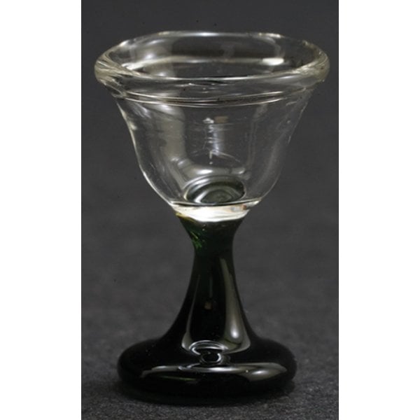 IM65084 Wine Glass for Dollhouse Miniature - Green Stem