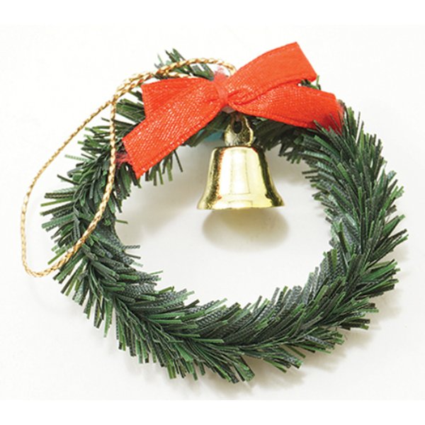 IM65147 Wreath with Bell for Dollhouse Miniature