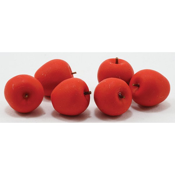 IM65182 Red Apples for Dollhouse Miniature - 6 Piece