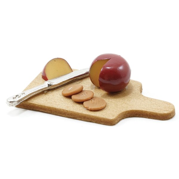 IM65189 Cutting Board with Cheese for Dollhouse Miniature
