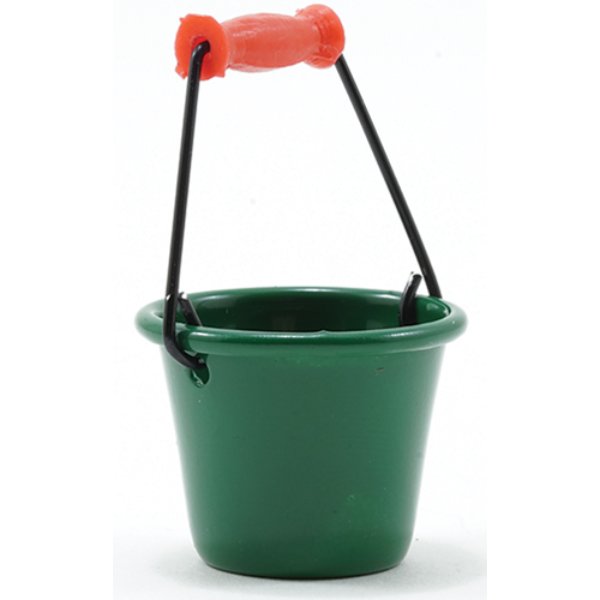 IM65369 Green Bucket for Dollhouse Miniature
