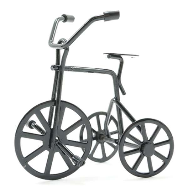 IM65422 Black Tricycle for Dollhouse Miniature