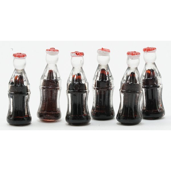 IM65507 Cola Bottles for Dollhouse Miniature - 6 Piece